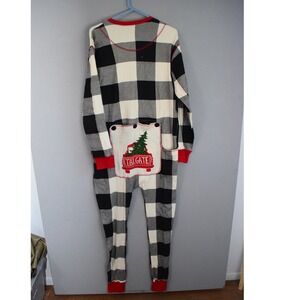 Lazy One FlapJack Tailgate Union Suit Large Buffalo Plaid Long Johns Trap Door